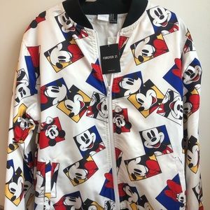Forever 21 Disney Mickey & Minnie Bomber Jacket